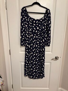 Reformation Sigmund Dress in Spatter Blue